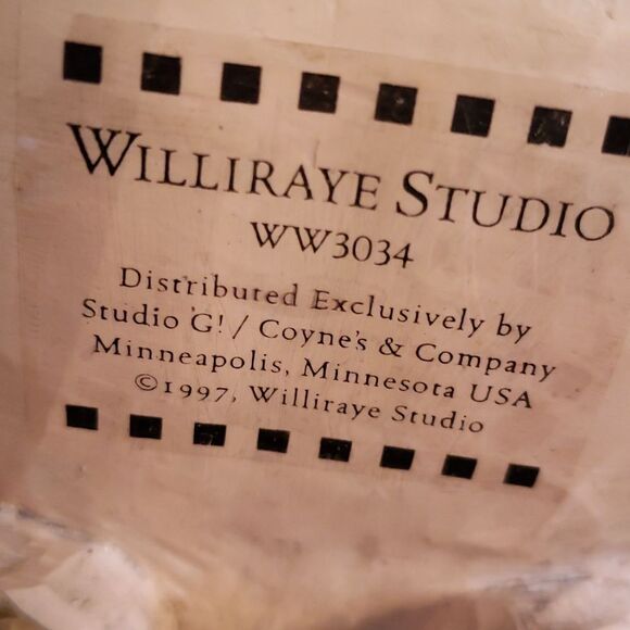 RARE Vtg 1997 Williray Studio Farm Couple Riding Giant Pig - WW3034 Original Box - Picture 10 of 12